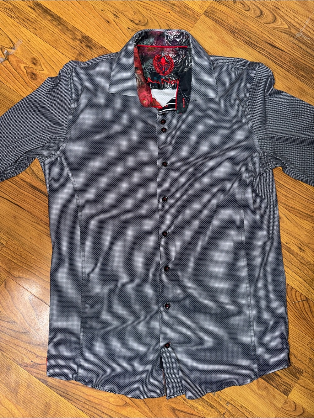 Au Noir Black Botton Down Long Sleeve